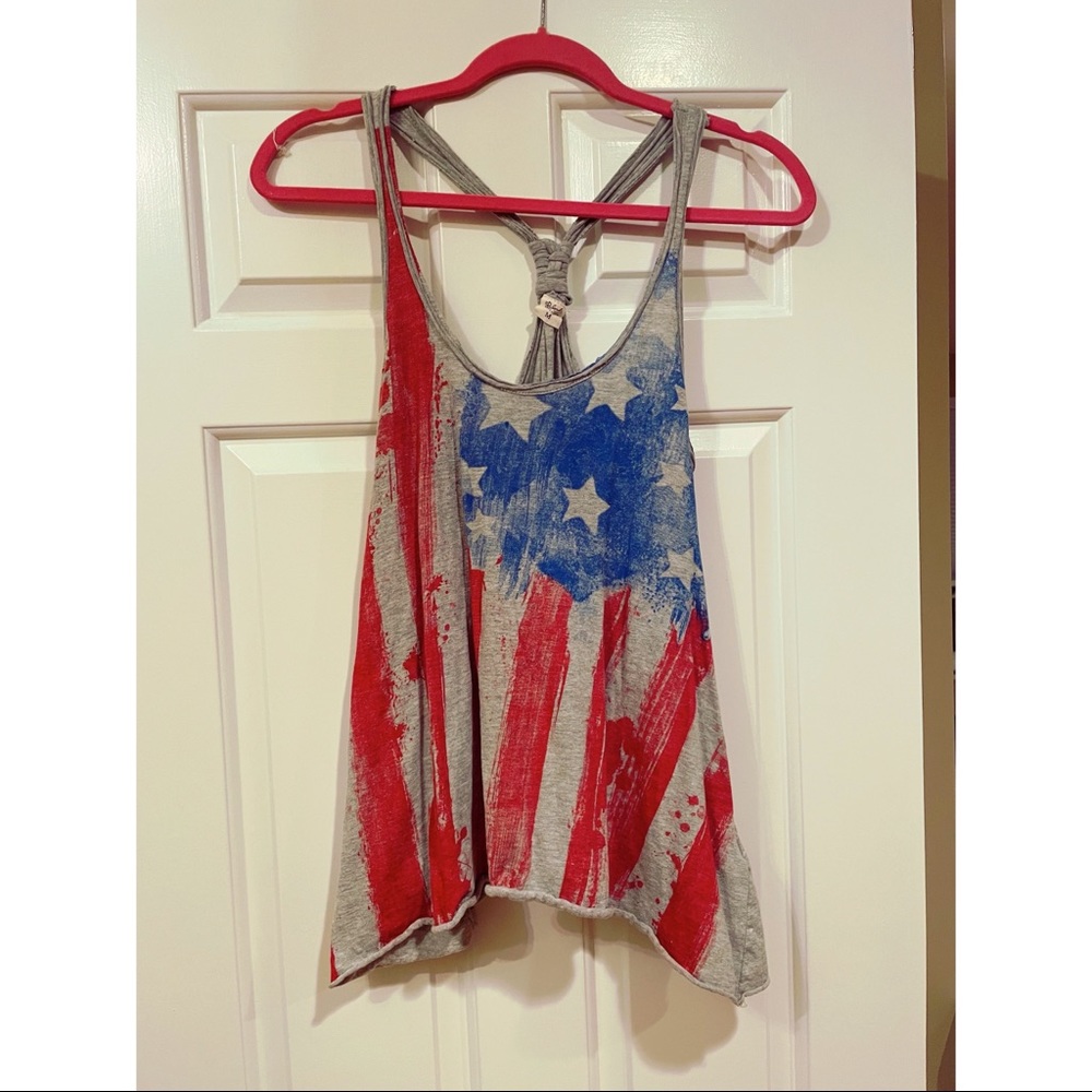 America flag tank top